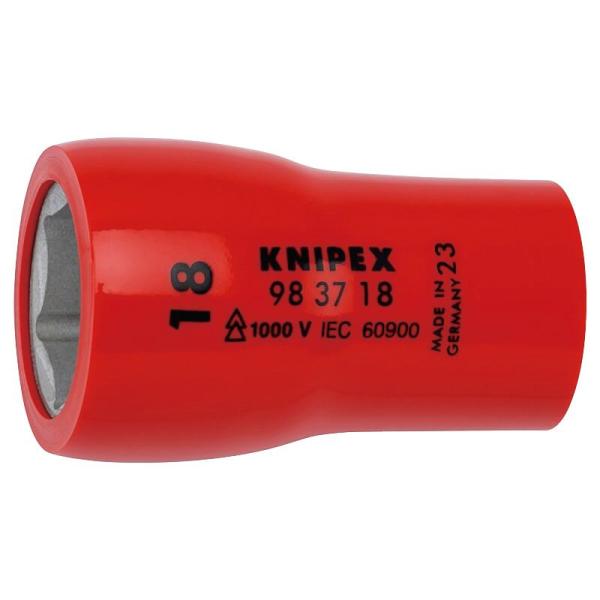 KNIPEX クニペックス 98 37 18 (3/8SQ) 絶縁ヘキサゴンソケット 1000V