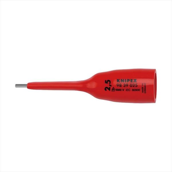 KNIPEX クニペックス 98 39 025 (3/8SQ) 絶縁ヘキサゴンソケット 1000V
