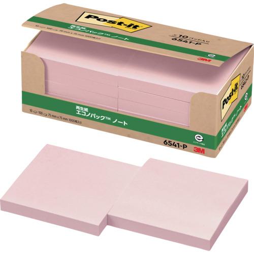 スリーエム 3M ポスト・イット 75X75mm 100枚X10パッド ピンク 6541-P