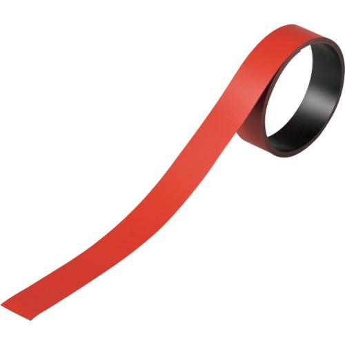 リョクジュウジ 緑十字 テープ状カラーマグネット 赤 マグネ20R 20mm幅×1m×0.8mm 片...