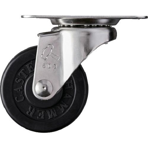 ハンマー Eシリーズオールステンレス 旋回式ゴム車輪 50mm 320E-R50