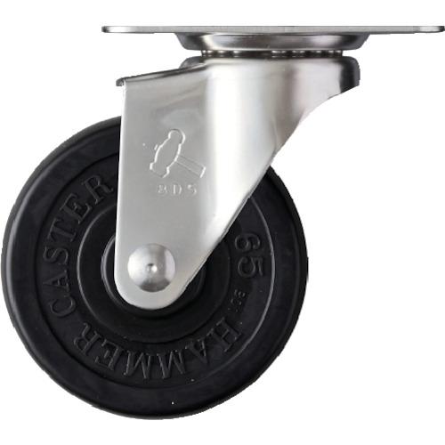 ハンマー Eシリーズオールステンレス 旋回式ゴム車輪 65mm 320E-R65
