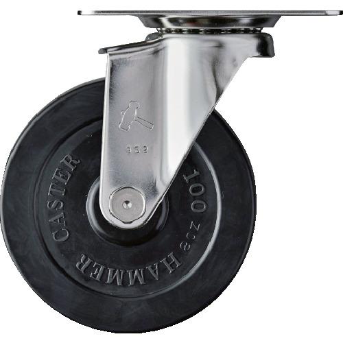 ハンマー Eシリーズオールステンレス 旋回式ゴム車輪 100mm 320E-R100