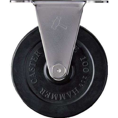 ハンマー Eシリーズオールステンレス 固定式ゴム車輪 100mm 320ER-R100