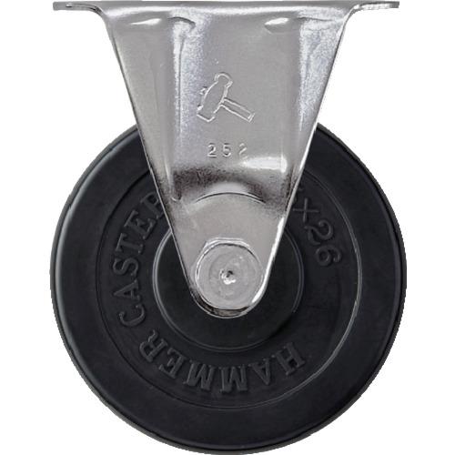 ハンマー Sシリーズオールステンレス 固定式ゴム車輪 75mm 320SR-R75