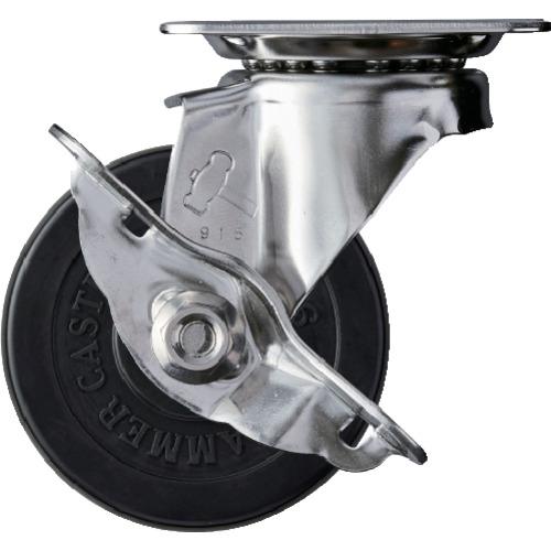 ハンマー Sシリーズオールステンレス 旋回式ゴム車輪 75mm ストッパー付 315S-R75