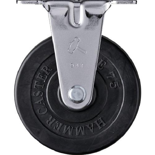 ハンマー 固定式ゴム車輪 75mm 420ER-R75