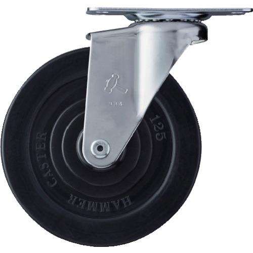 ハンマー 旋回式ゴム車輪 125mm 420E-R125