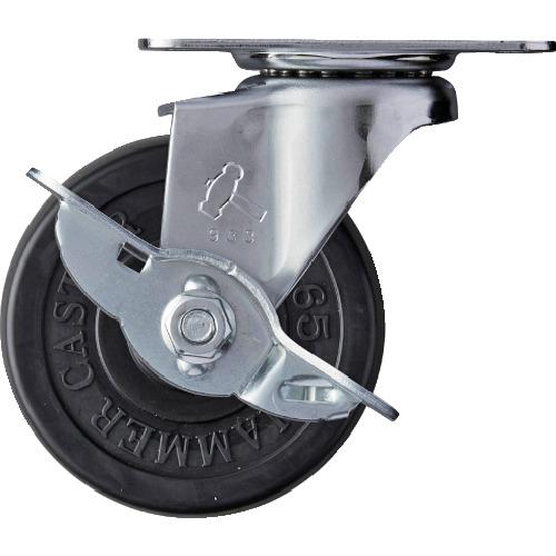 ハンマー Eシリーズ旋回式ゴム車輪 65mm ストッパー付 415E-R65