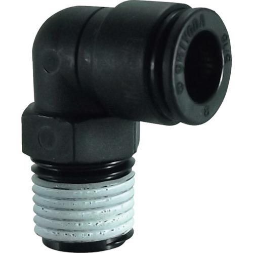 チヨダ チューブ継手 ファイブ樹脂メイルエルボ 8mm・R1/4 FR8-02ML