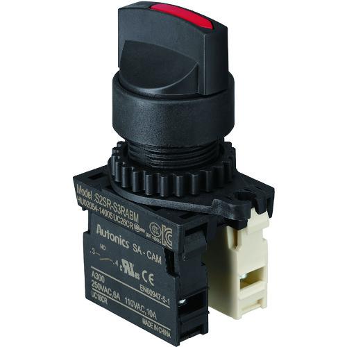 トラスコ TRUSCO セレクタスイッチ Φ25 90°2ノッチ 1a-1b 赤 25S-902-1...