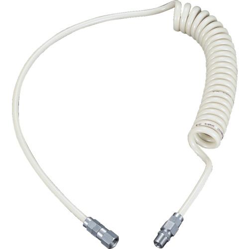 トラスコ TRUSCO ウレタンコイルホース 4.0m ネオグレー UCH-5NG (ネオグレー) ...