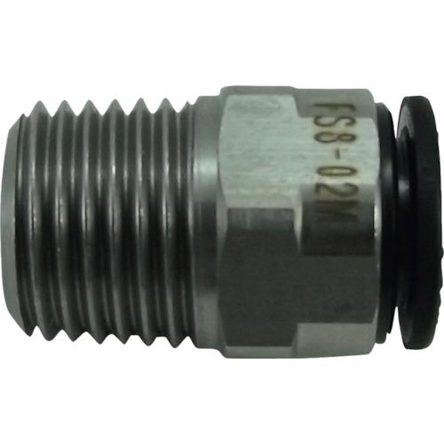 チヨダ ファイブSUSメイルコネクタ 8mm・R1/4 FS8-02M(SUS303シリーズ)