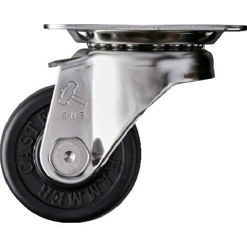 ハンマー Sシリーズオールステンレス 旋回式ゴム車輪 50mm 320S-R50