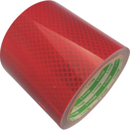 ニットウエルマテ 日東エルマテ 軟質高輝度プリズム反射テープDM9600 100mm×5M 赤 DM...