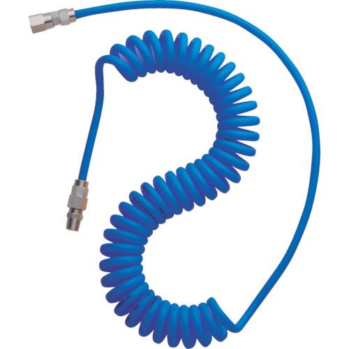 トラスコ TRUSCO ウレタンコイルホース 6.0m ブルー TUNA-7