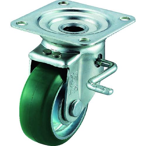 ユーエイ プレート式 自在 キャスター ウレタン 車輪径75mm ストッパー付き Jタイプ JB(R...