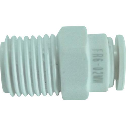 チヨダ チューブ継手 ファイブ樹脂メイルコネクタ W(白) 6mm・R1/4 FR6-02MW