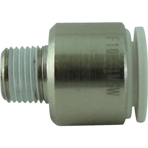 チヨダ チューブ継手 ファイブ六角穴付メイルコネクタ W(白) 10mm・R1/8 F10-01MS...