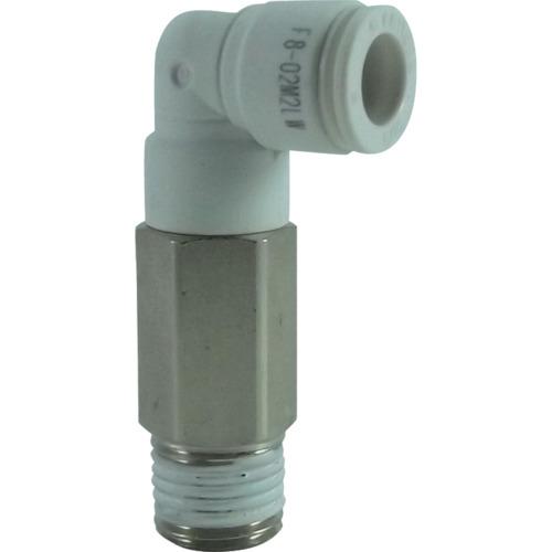 チヨダ ホース継手 ファイブロングメイルエルボ W(白) 8mm・R1/4 F8-02M2LW