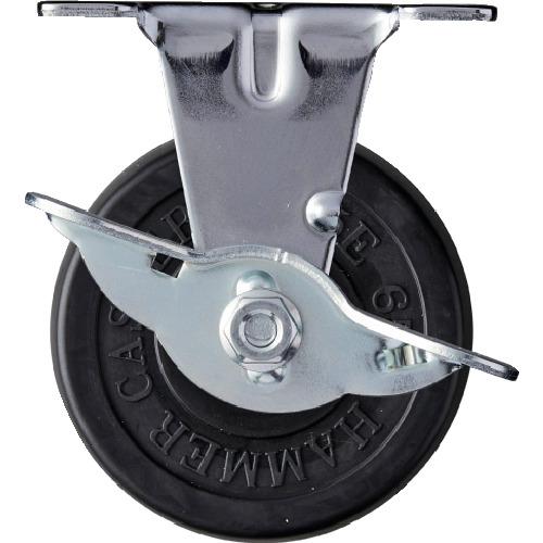 ハンマー Eシリーズ固定式ゴム車輪 65mm ストッパー付 415ER-R65