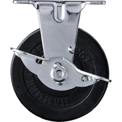 ハンマー Eシリーズ固定式ゴム車輪 75mm ストッパー付 415ER-R75