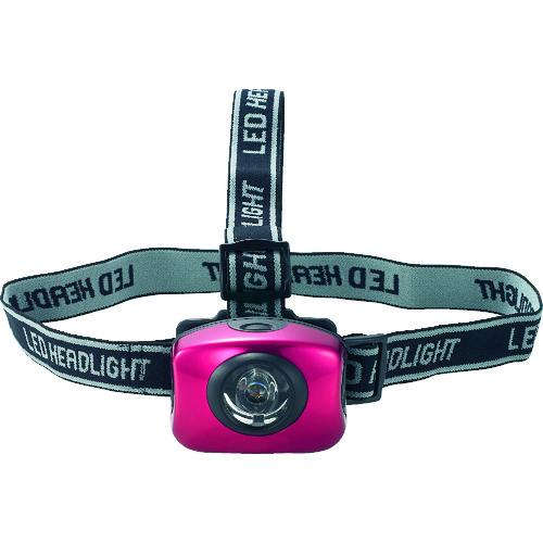 トラスコ TRUSCO アルミ強力LEDヘッドライト(レッド) THLX-2213A-R