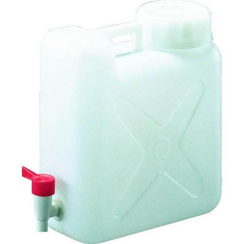 トラスコ TRUSCO ポリタンク(扁平缶) 広口ケミカルコック パッキン付タイプ 10L T031...