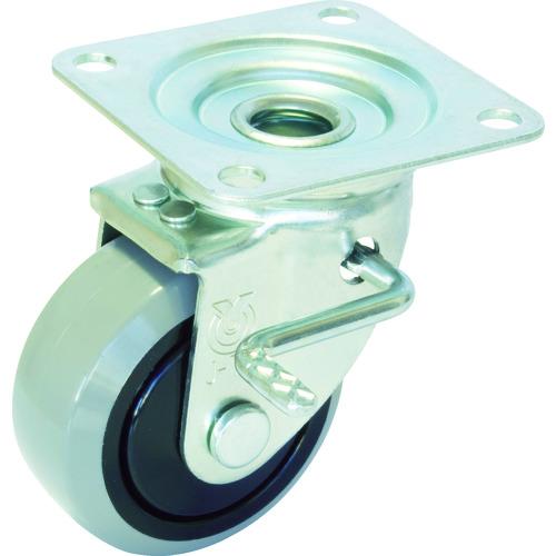 ユーエイ プレート式 自在 キャスター ウレタン 車輪径75mm ストッパー付き Jタイプ JB(R...