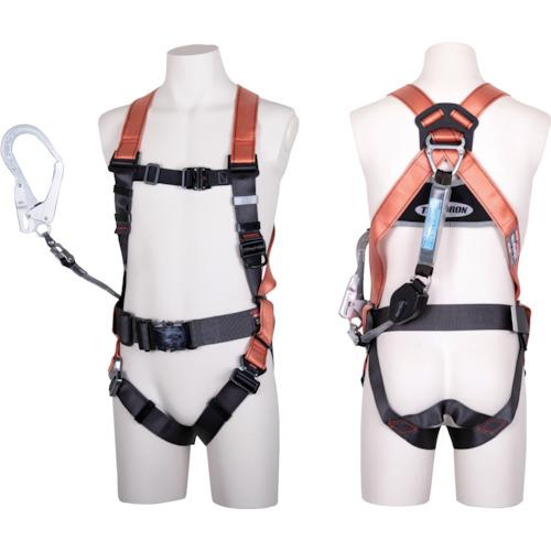 ツヨロン TSUYORON コアハーネス 胴ベルト付き シングルランヤード付き ロック機構付き巻取式...