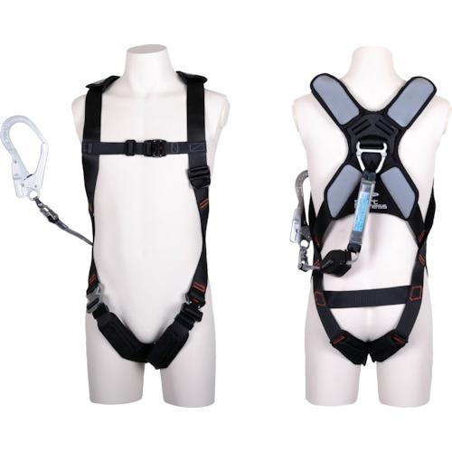 ツヨロン TSUYORON スマートハーネス シングルランヤード付き ロック機構付きコルトリトラ 黒...