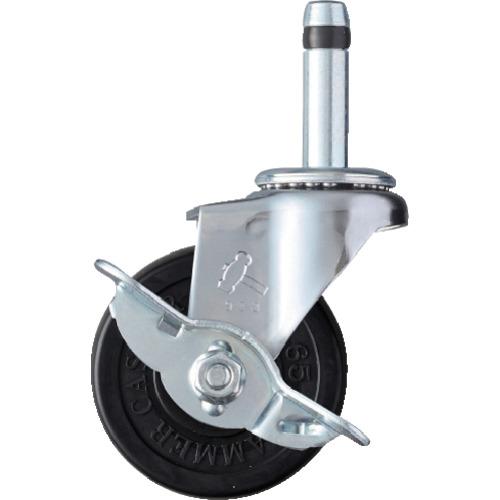 ハンマー 差込み旋回式ゴム車輪 65mm ストッパー付 415K-R65