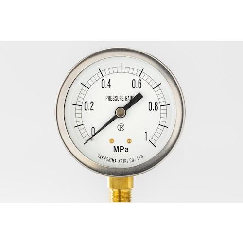 タカシマ 高島 密閉形圧力計(A枠立型・φ60)圧力レンジ0.0~0.6MPa R1/4【11120...