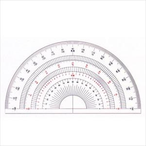 ドラパス 半円分度器15cmアクリル製 16-504 180ド