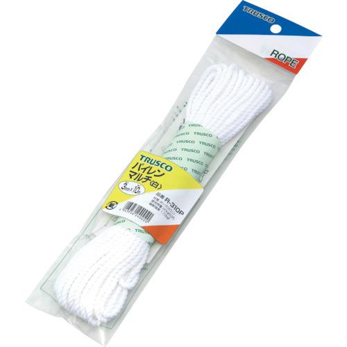 トラスコ TRUSCO パイレンカラーロープ 3つ打 線径5mmX長さ10m 白 R-510P W(...