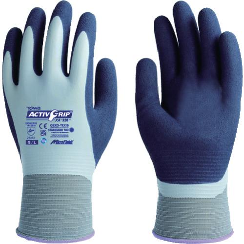 トワロン 天然ゴム手袋 アクティブグリップXA-326 9/L XA-326-9L