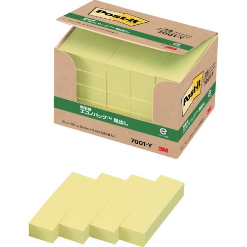 スリーエム 3M ポスト・イット 50X15mm 100枚X25パッド イエロー 7001-Y