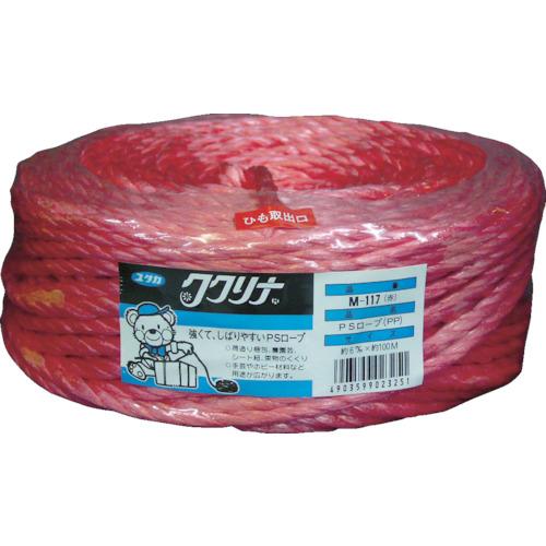 ユタカメイク 荷造り紐 PSロープ 6φ×100M 赤 M-117  R (6MMX100M)