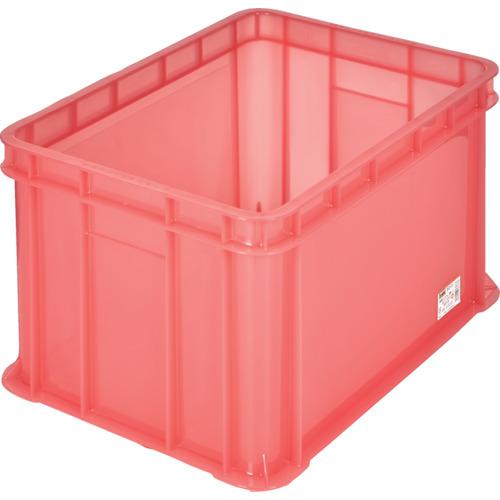 トラスコ TRUSCO S型透明コンテナ 54L 透明レッド S-54R