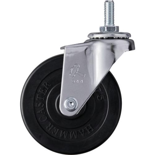 ハンマー ねじ込み旋回式ゴム車輪 75mm W3/8 420A-20R75