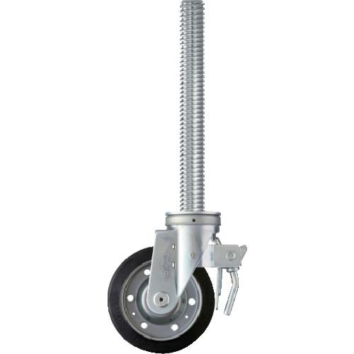 ハンマー ねじ込み式足場用キャスター 旋回式 車輪径150mm ゴム車輪 505SA-R150