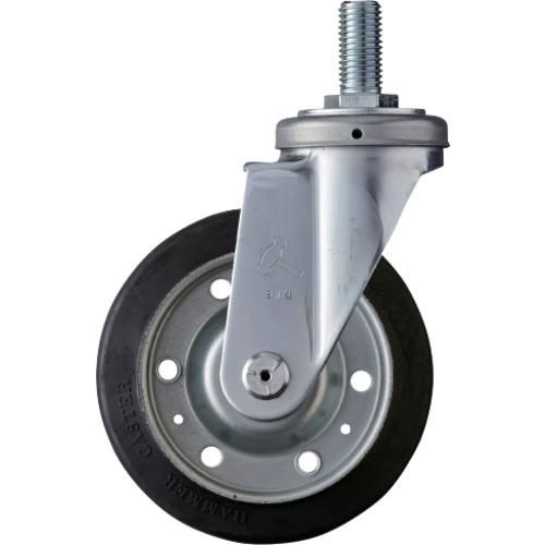 ハンマー ねじ込み式キャスター 420SAシリーズ(ゴム車・太ねじタイプ) 自在 車輪径150mm ...