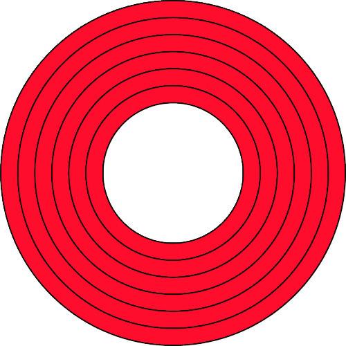 リョクジュウジ 緑十字 マーキング用ステッカー(ゲージマーカーステッカー) 赤 マーキング-100R...