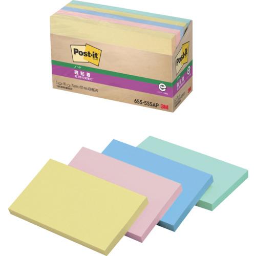 スリーエム 3M ふせん ポスト・イット ノート 強粘着 75×127mm 90枚×5パッド (45...