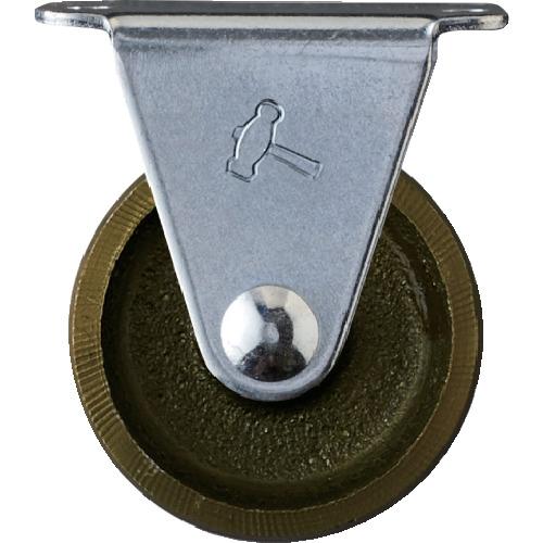 ハンマー プレート式固定鋳物キャスター 38径 Gシリーズ 420R-C38