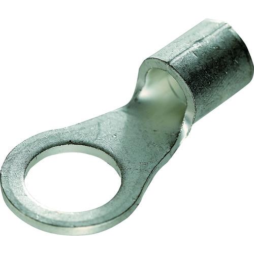 トラスコ TRUSCO 裸圧着端子 丸形(6個入) スタッド径Φ10.5 全長32.5mm T-R1...