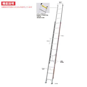 2連はしご LA2-82a はしご水準器付き ...の詳細画像1