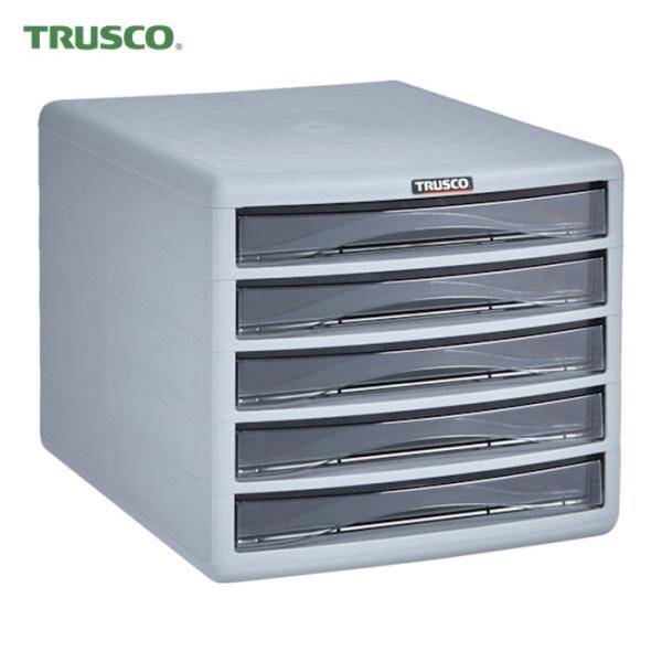 トラスコ TRUSCO プラスチックレターケース A4浅型タイプ 5段 (1台) PA4-S5