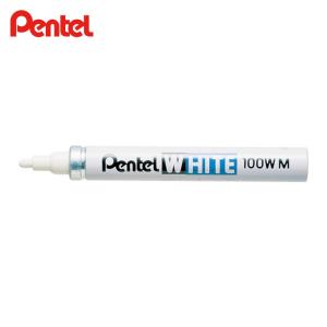 ペンテル　ホワイト中字（工業用マーカー）　（1本）　品番：X100W-MD
