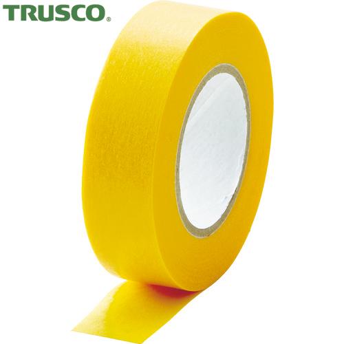 TRUSCO(トラスコ) 建築塗装用マスキングテープ 幅15mm長さ18m 8巻入 イエロー (1P...